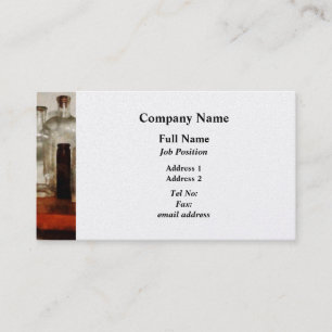 Medicine Bottles Tall and Short - Platinum Finish Business Card