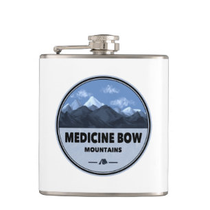 Medicine Bow Mountains Colorado Wyoming Camping Hip Flask