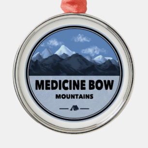 Medicine Bow Mountains Colorado Wyoming Camping Metal Tree Decoration