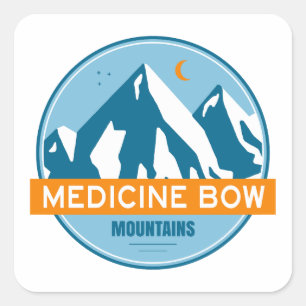 Medicine Bow Mountains Colorado Wyoming Square Sticker