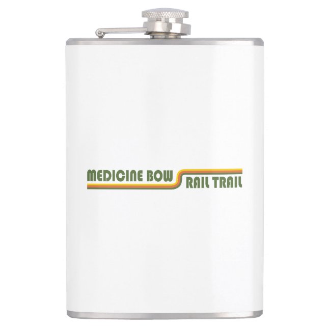 Medicine Bow Rail Trail Wyoming Hip Flask (Front)