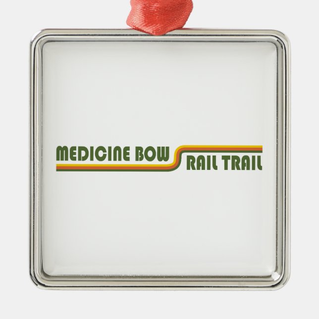 Medicine Bow Rail Trail Wyoming Metal Tree Decoration (Front)