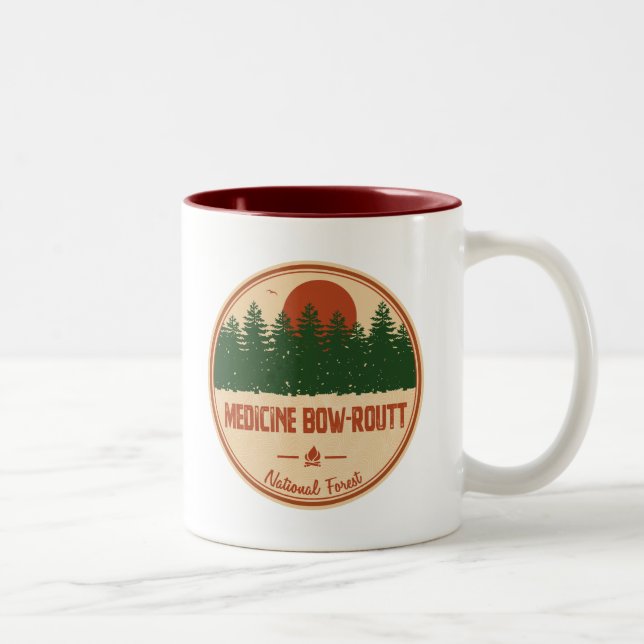 Medicine Bow-Routt National Forest Two-Tone Coffee Mug (Right)