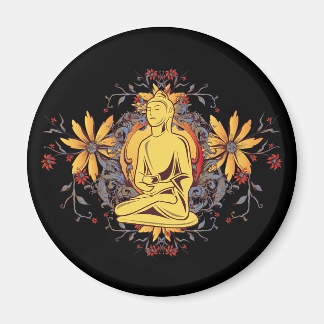 Medicine Buddha in Meditation Magnet (Front)
