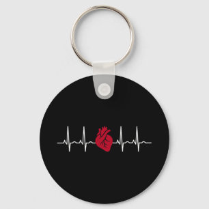 Medicine Doctor Paramedic Nurse Gift Love Cardiogr Key Ring