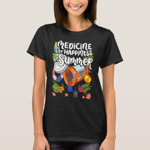 Medicine For Happiness At Summer Cat Gummies Eater T-Shirt