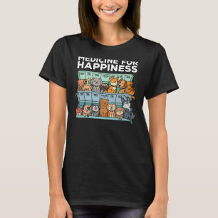 Medicine For Happiness Pill Box Animals Dog Pals T-Shirt