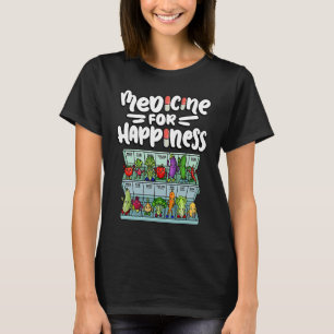 Medicine For Happiness Vegetable Dose Daily Vegani T-Shirt