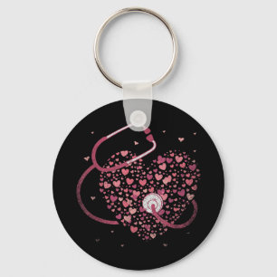 Medicine Gift Stethoscope Heart Nurse If you are a Key Ring