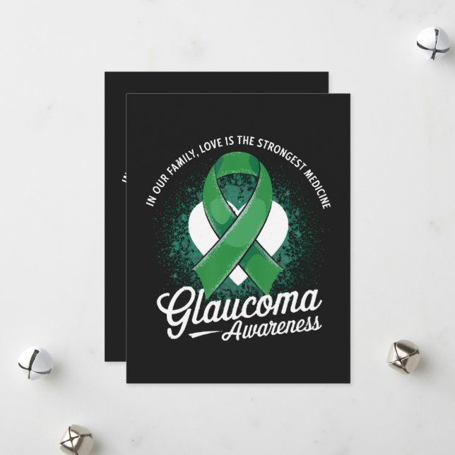 Medicine Glaucoma Awareness Holiday Card (Front/Back In Situ)
