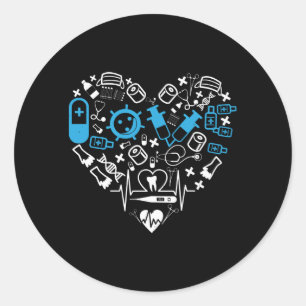 Medicine - Heart From Medicine Equipment Classic Round Sticker