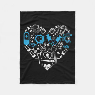 Medicine - Heart From Medicine Equipment Fleece Blanket