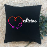 Medicine heart stethoscope medical doctor gift cushion<br><div class="desc">Medicine heart stethoscope medical doctor gift</div>