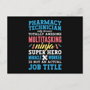 Medicine Hero Pharmacy Technician Tech Pharmacist Postcard