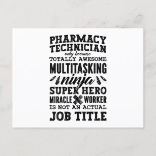Medicine Hero Tech Pharmacist Pharmacy Technician Postcard