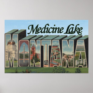 Medicine Lake, Montana Poster