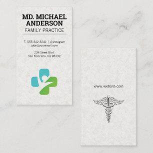 Medicine Logo   Medical Symbol Business Card