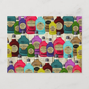 Medicine Man Magic Potion Apothecary Tonic Bottles Postcard