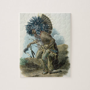 Medicine man of the Mandan tribe in the costume of Jigsaw Puzzle