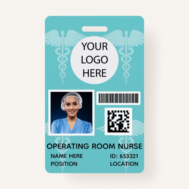 Medicine Operating Room Nurse Photo ID ID Badge (Front)