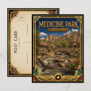 Medicine Park Oklahoma Vintage Art Deco Golden Age Postcard