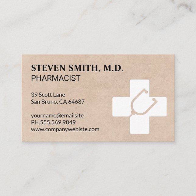 Medicine | Pharmacist | Hospital Business Card (Front)