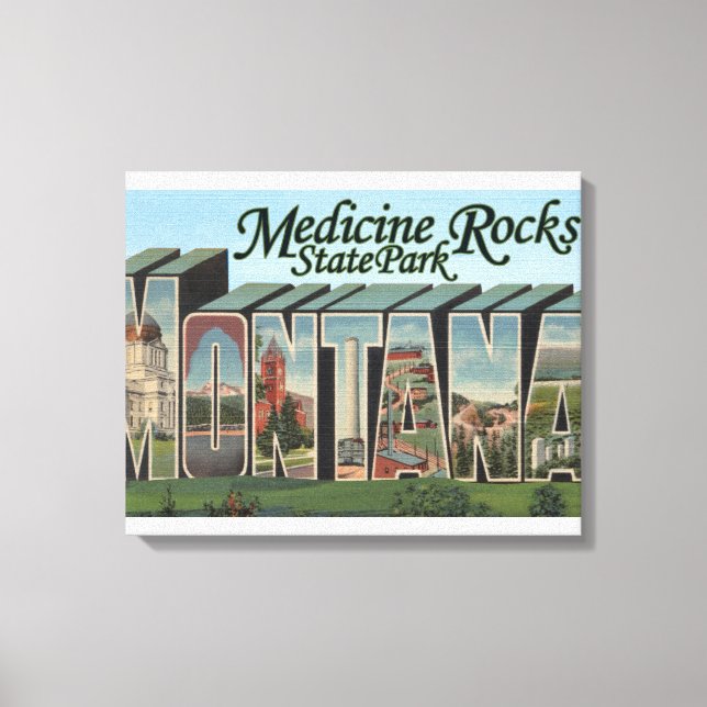 Medicine Rocks State Park, Montana Canvas Print (Front)