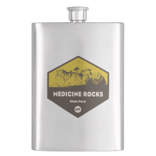 Medicine Rocks State Park Montana Hip Flask