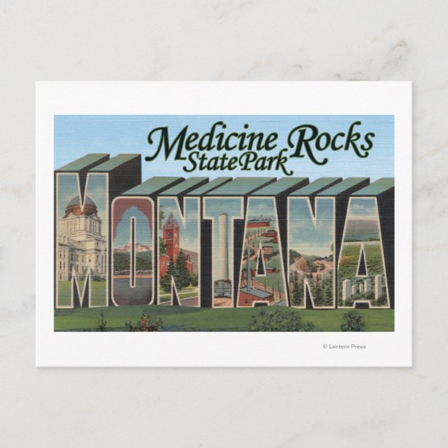 Medicine Rocks State Park, Montana Postcard (Front)