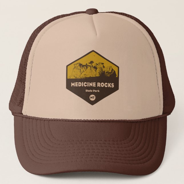 Medicine Rocks State Park Montana Trucker Hat (Front)