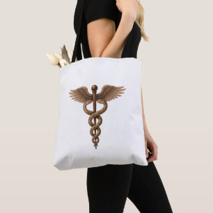 Medicine surgery symbol 3D caduceus Tote Bag