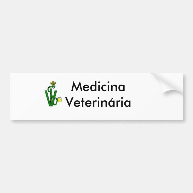 Medicine veterinary medicine bumper sticker (Front)