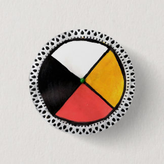 Medicine Wheel 3 Cm Round Badge