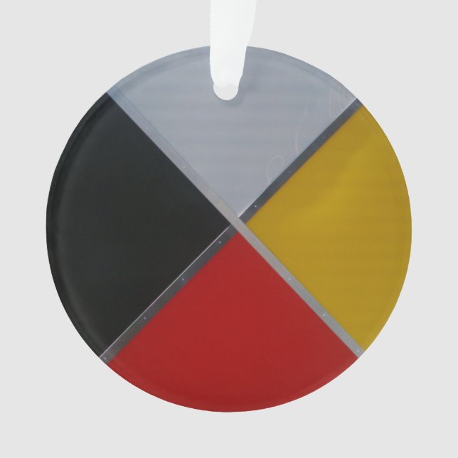 Medicine Wheel Acrylic Circle Ornament (Front)