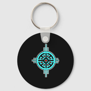 Medicine Wheel-Black Key Ring