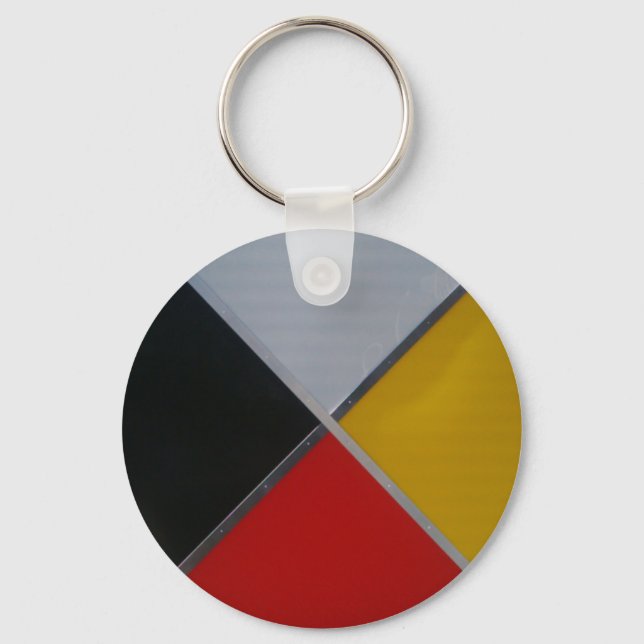 Medicine Wheel Button Keychain (Front)