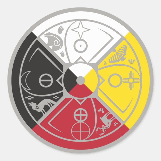 Medicine Wheel Classic Round Sticker (Front)