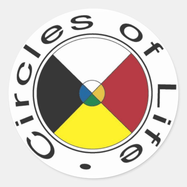 Medicine Wheel - Four Seasons Classic Round Sticker (Front)
