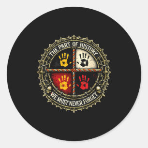 Medicine wheel mmiw awareness the part of native classic round sticker
