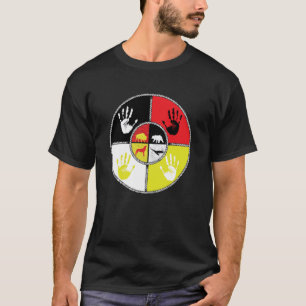 Medicine Wheel Spiritual Animals Indigenous Native T-Shirt
