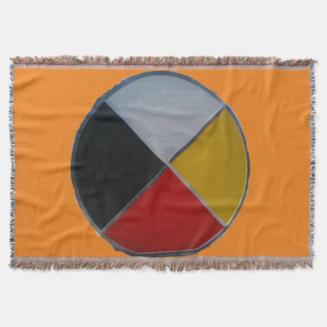 Medicine Wheel Throw Blanket (Front)