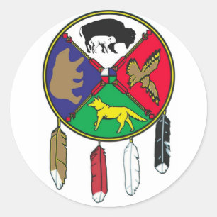 Medicine Wheel WBW Classic Round Sticker