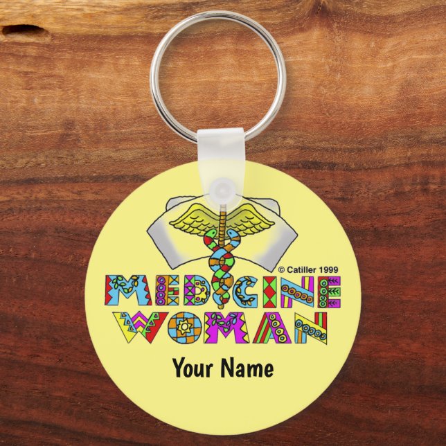 Medicine Woman custom name Key Ring (Front)