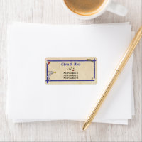 Medieval animals return address labels