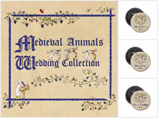 Medieval animals wedding collection