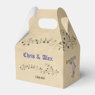 Medieval animals wedding favour box