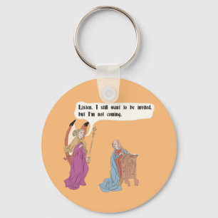 Medieval art memes - I want to be invited Key Ring