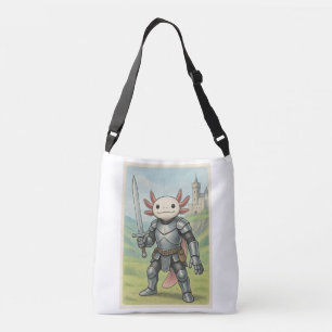 Medieval Axolotl Knight Crossbody Bag