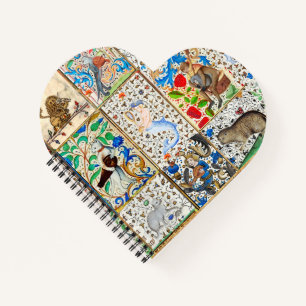 MEDIEVAL BESTIARY PLAYING MUSICAL INSTRUMENTS NOTEBOOK