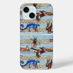 MEDIEVAL BESTIARY,SEA MONSTERS FANTASY ANIMALS  iPhone 15 CASE